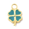 925 Sterling Silver Light Sea Green Enamel Charms STER-Z012-01G-07-1