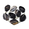 Natural Banded Agate/Striped Agate Beads Strands G-G196-A02-02-3