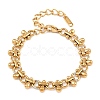 304 Stainless Steel Teardrop Link Chain Bracelets for Women SA-CBA9061-01G-2