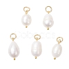 Natural Cultured Freshwater Pearl Rice Pendants PALLOY-JF04200-02-1