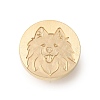 Golden Tone Wax Seal Brass Stamp Heads AJEW-U008-03G-23-1