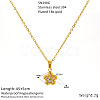 304 Stainless Steel Crystal Rhinestone Pendant Necklaces for Women WG594E0-04-1