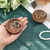 Wood Flat Round Jewely Display Tray ODIS-WH20003-05B-3
