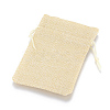 Polyester Imitation Burlap Packing Pouches Drawstring Bags X-ABAG-R005-17x23-13-2