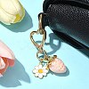 Acrylic Strawberry Pendant Decoration HJEW-SW00120-04-4