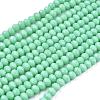 Opaque Solid Color Glass Beads Strands EGLA-A034-P6mm-D14-1