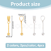 4Pcs 2 Colors 925 Sterling Silver Pendant Bails STER-HS0001-15-2