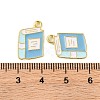 Golden Plated Alloy Enamel Pendants ENAM-Z017-12G-01-3