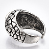 Alloy Glass Cuff Finger Rings RJEW-T006-04A-3