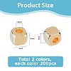 400Pcs 2 Colors Plastic Beads FIND-HS0001-27-2