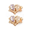 Brass Glass Box Clasps KK-B125-01G-03-1