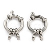 Non-Tarnish 304 Stainless Steel Spring Ring Clasps STAS-G190-17P-D-1