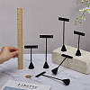 6Ppcs 2 Sizes T Bar Flocking Iron Dangle Earring Display Riser Stands EDIS-WH0043-002-3