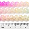 Spray Painted Crackle Glass Beads Strands DGLA-C002-10mm-05-5