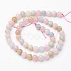 Natural Morganite Bead Strands G-P213-18-6mm-2