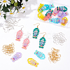 Fishbone Dangle Earrings DIY Making Kits DIY-OC0008-05-5