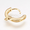 Brass Huggie Hoop Earring Findings X-KK-L152-20-3