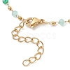 Handmade 304 Stainless Steel and Faceted Rondelle Glass Beaded Chain Bracelet Making AJEW-JB01476-01-4