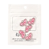Pink Alloy Enamel Heart Charm Pendants Great for Mother's Day Gifts Making X-ENAM-19.5X19.5-6