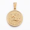 Real 18K Gold Plated 304 Stainless Steel Pendants STAS-H372-01F-1