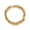 304 Stainless Steel Cable Chain Bracelets for Women BJEW-Q050-01A-G-1