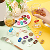 24Pcs 24 Colors Felt Wine Glass Charms AJEW-BC0004-20-3