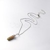 Brass Gemstone Bullet Pendant Necklaces NJEW-JN01042-2