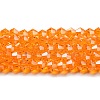 Transparent Electroplate Glass Beads Strands GLAA-F029-3mm-C23-1