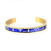 304 Stainless Steel Cuff Bangles BJEW-Q684-05G-2