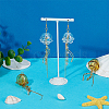4Pcs 2 Colors Brass & Glass Pendants PALLOY-GA00057-4