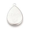 Tarnish Resistant 201 Stainless Steel Pendant Cabochon Settings STAS-S057-34-2