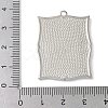 Brass Brass Pendant Cabochon Settings KK-V005-02P-04-3