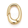 Rack Plating Brass Spring Gate Rings X-KK-M229-63G-2