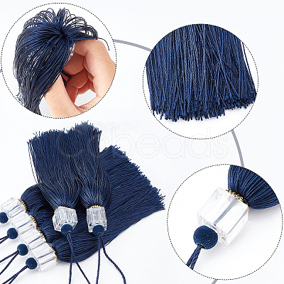 8Pcs Polyester Tassel Pendant Decorations AJEW-GF0004-66C-1