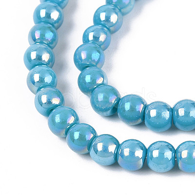Electroplate Opaque Glass Beads Strands GLAA-T032-P4mm-AB13-A-1