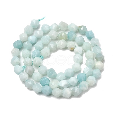 Natural Flower Amazonite Beads Strands G-Z119-A09-01-1