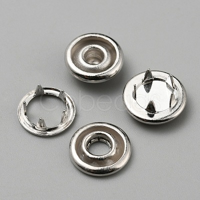 4Pcs Brass & Resin Snap Button BUTT-WH0028-79H-1
