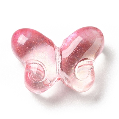 Transparent Baking Paint Glass Beads GLAA-F115-01D-1