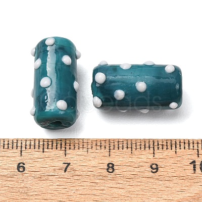 Handmade Lampwork Bumpy Beads LAMP-G170-01B-14-1