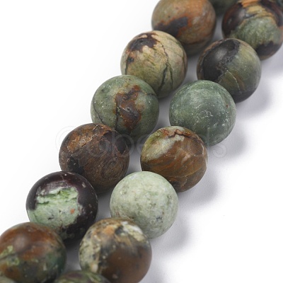 Natural Green Opal Beads Strands G-K209-04B-10mm-A-1