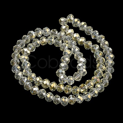 Electroplate Transparent Glass Beads Strands EGLA-A034-T6mm-T16-1