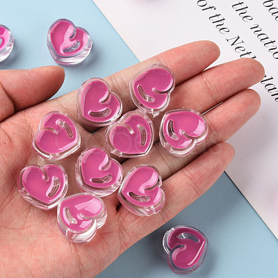 Transparent Enamel Acrylic Beads TACR-S155-004I-1
