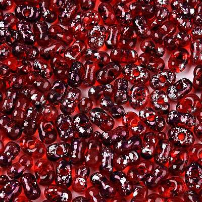Picasso Spray Painted Glass Seed Beads SEED-T006-04-34-1