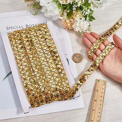 2Pcs 2 Colors Plastic & Polyester Paillette Beads OCOR-CY0002-10A-1