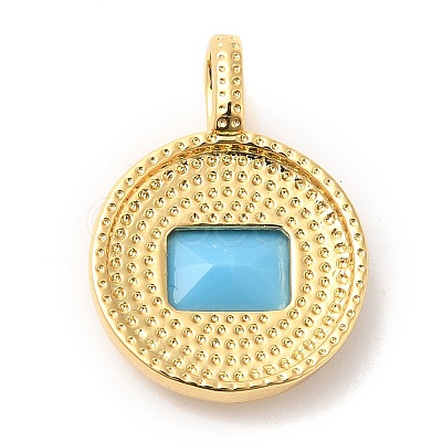 Brass with Cubic Zirconia Pendants KK-K339-01G-05-1