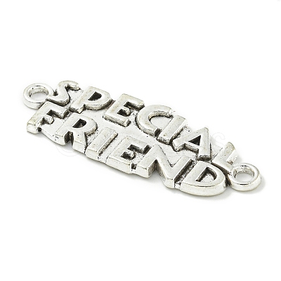 Tibetan Style Alloy Word Special Friend Links Connector Charms TIBE-I026-6021AS-1