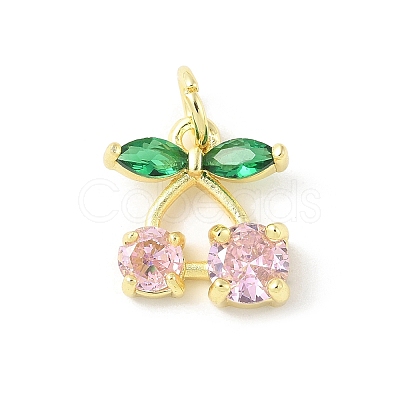 Brass Micro Pave Cubic Zirconia Pendants KK-Z101-06G-1