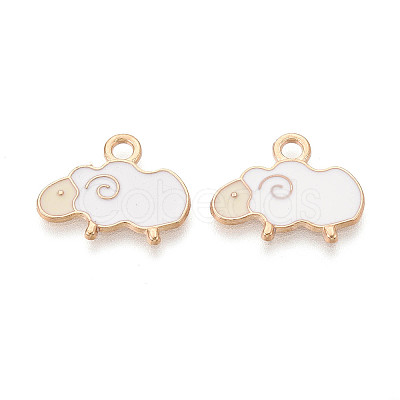 Alloy Enamel Pendants ENAM-R059-08A-RS-1