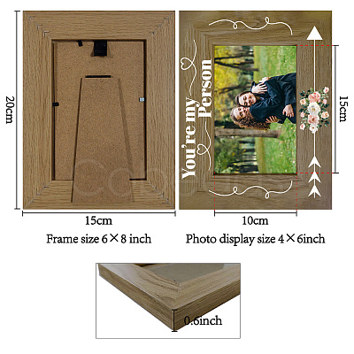 Rectangle Wood Photo Frames AJEW-WH20021-020-1