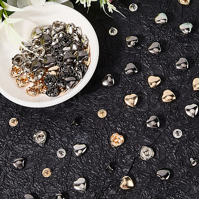 120Bags 3 Colors Iron Semi-Tublar Rivet Studs FIND-GF0008-27C-1